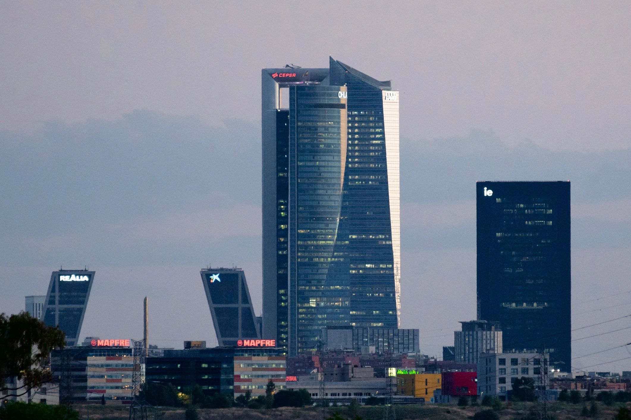 Torres empresariales modernas en Madrid